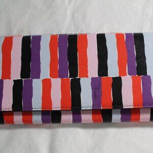 Emilio Pucci Long Wallet Multicolor Bifold Flap Leather